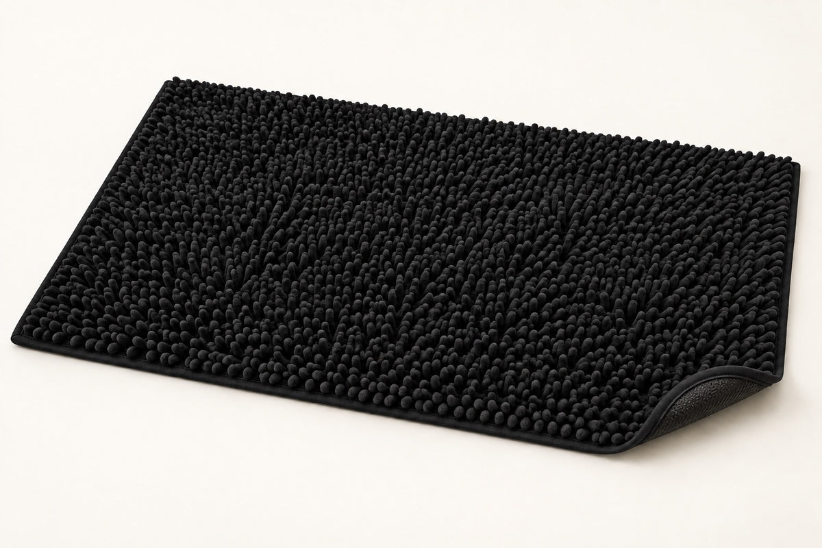 Tapis en chenille Neyro noir